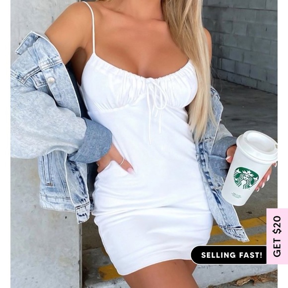 White Fox Boutique Dresses & Skirts - Ribbed White Mini Dress